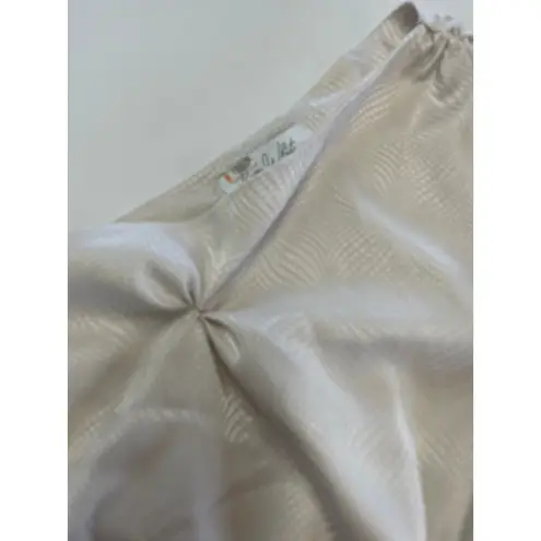 Love, Whit by Whitney Port Jumpsuit Womens 4 Ivory Jacquard One Shoulder Stretch White