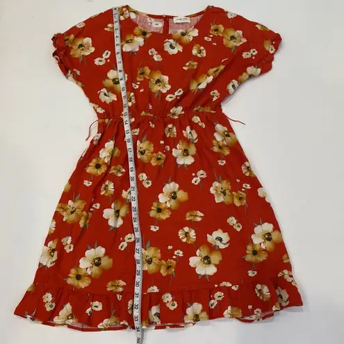 Orange Creek Los Angeles Floral Midi Dress Linen Boho Sz M Women’s Summer