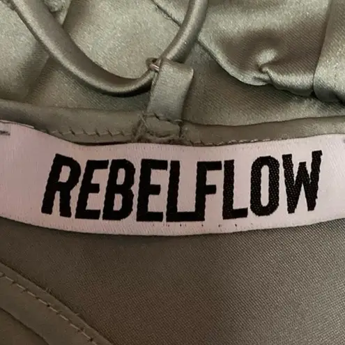 Rebel Flow Green Satin Lace Trim V