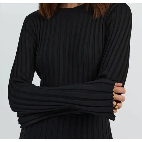 DISSH Ada Black Long Sleeve Midi Dress