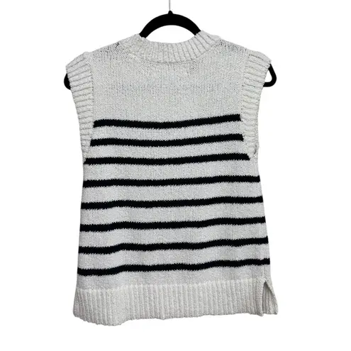 Loft  Striped Sleeveless Sweater Tee in Navy and White - Size XS
