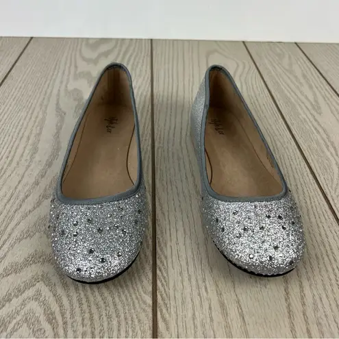 Style & Co . Angelynn Flats Glitter Gem Sparkle Flats 9.5 Pewter/Silver $50