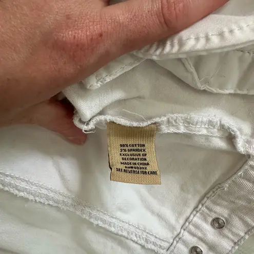 Earl Jeans White Cropped Denim Jacket