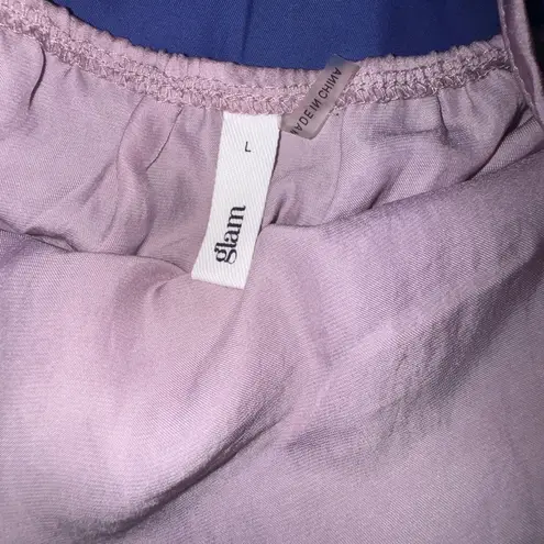 Glam Purple Lace Trim Chemise