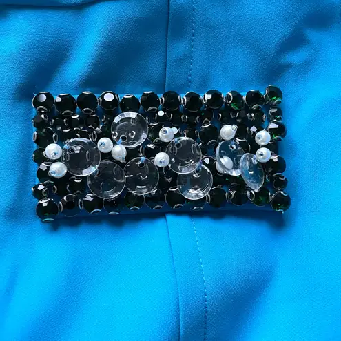 Tuckernuck Hoyt Crystal Embellished Dress Bright Blue Size Small NEW