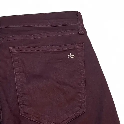Rag and Bone Capri Jeans The Dre Aged Wine Burgundy Skinny Cropped SZ 26/24”inseam Purple