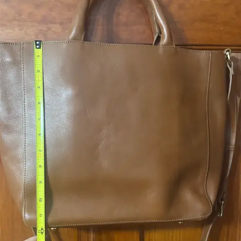 Build Your Zip Top Brown Leather Tote Bag