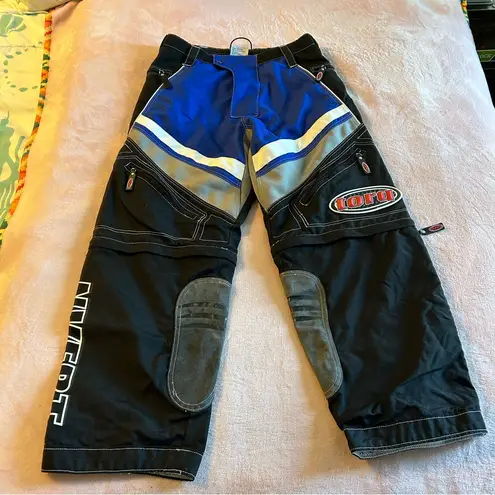 Torq NVERT black blue gray color block motocross pants convertible shorts 28 2