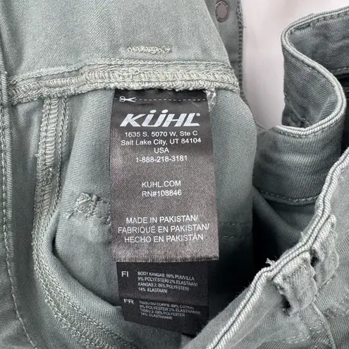 Kuhl Kontour Shorts Womens 12 Green Cotton Polyester Pockets