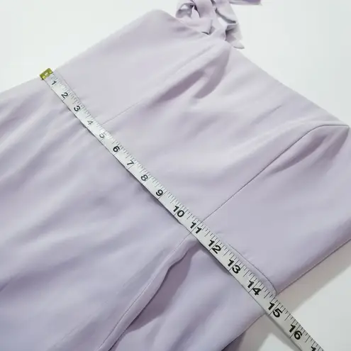 Dessy Collection Vivian Diamond Fit & Flare Long Gown Slit Bridesmaid Wedding Purple Size 10