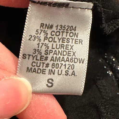 Green Dragon California Black Metallic Silver T Shirt Dress Cut Out Bow Sz S