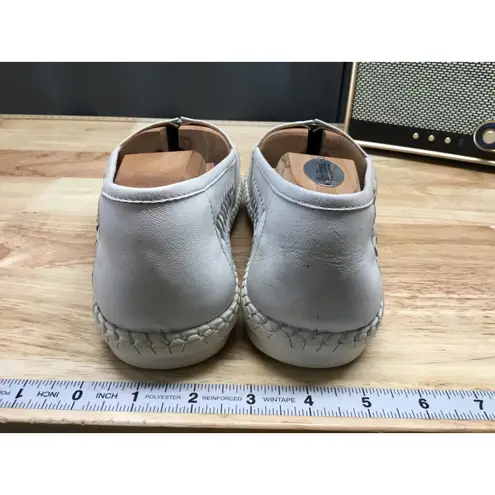 Trotters Rory Loafer Women's 11 White Leather Slip On Slip Resistant Lightweight