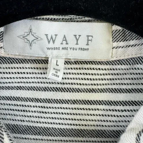 WAYF Anthropologie Striped Lightweight Sleeveless Collared Rayon Button Up Sz L