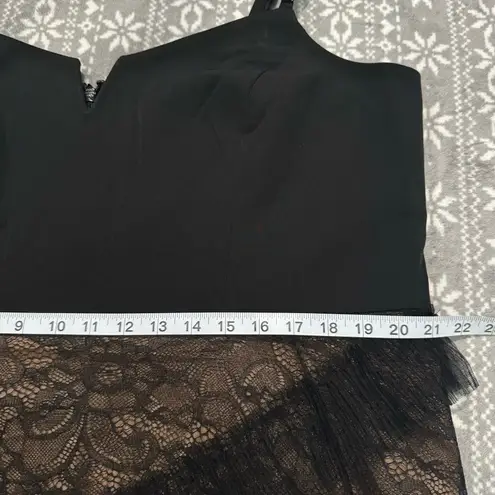 City Chic NWT Sexy Ruffle Maxi Dress In Black Size L/20