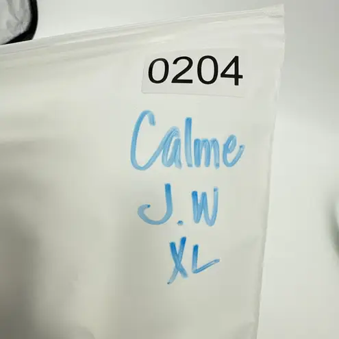 Johnny Was Calme Organic Cotton Drop Shoulder Tee White V Neck XL #011094