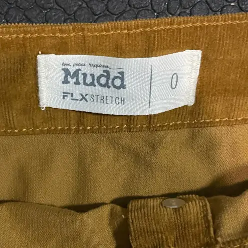 Mudd  Junior‎ Brown Front Button Corduroy mini Skirt Size 0