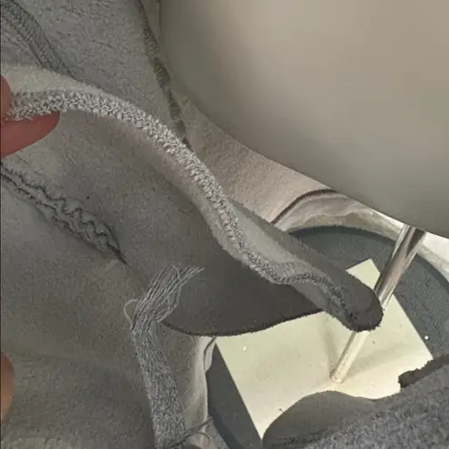 Dunderdon Knee Length Gray Fleece Coat Large