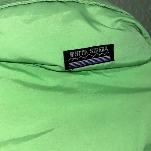 White Sierra Vintage Neon Green Colorblock Pullover Windbreaker Ski Jacket Unisex