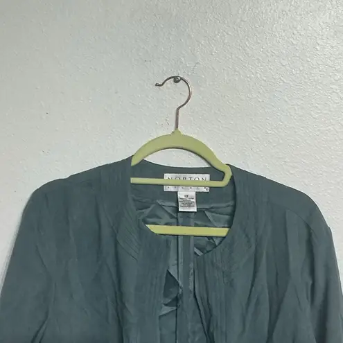 Norton Studio Gray Suede Jacket Sz 12 - Image 3