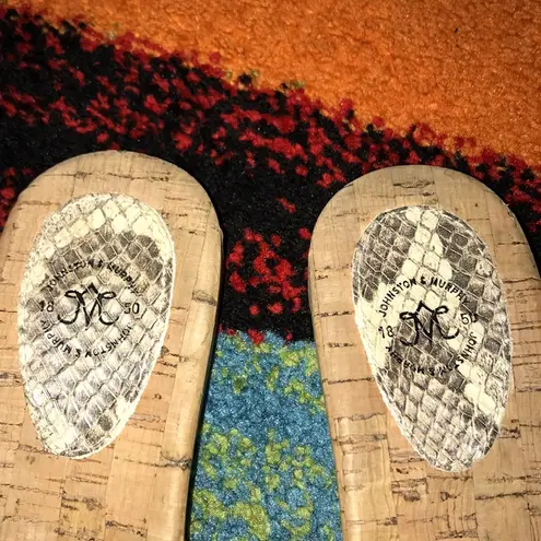 Johnston & Murphy Faux Snakeskin Knotted Sandals 8