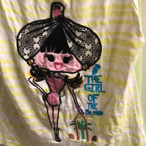 Moschino Neon Mesh Back Tank Top