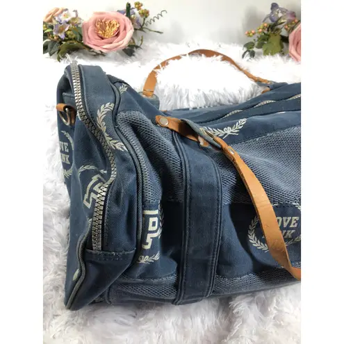 Victoria's Secret Pink Weekender Duffle Bag Y2K Vintage Barbiedoll Blue