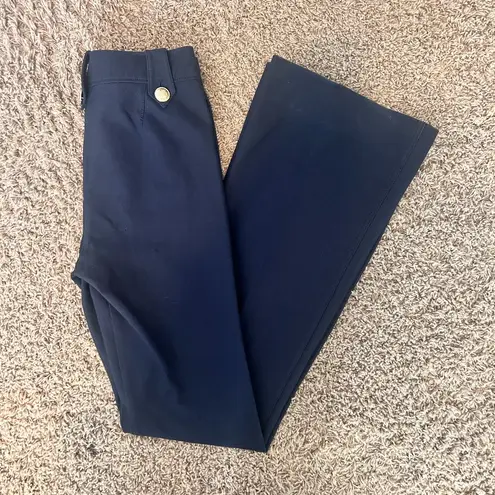 Derek Lam 10 Crosby Robertson Flare Trousers Dark Blue Womens Size 8 Nautical