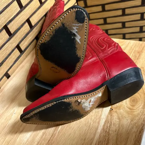Vittorio Ricci Red Western Cowgirl Boots Size 5