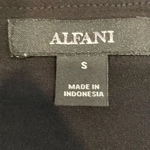 Alfani Black White Classic Striped Illusion Sleeve Pullover Blouse Size S