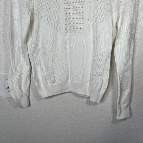 Torn By Ronny Kobo White Knit Sweater Top Size S