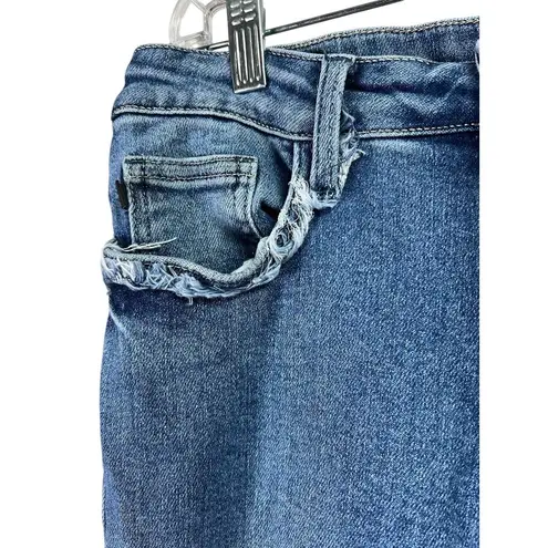 Judy Blue Maryville High Rise Fray Slim Fit Jeans Straight Tapered Ankle 9/29