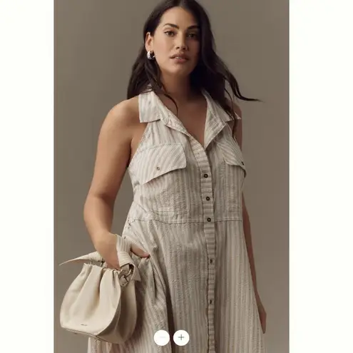 Pilcro Anthropologie Sleeveless Halter Swing Midi Dress