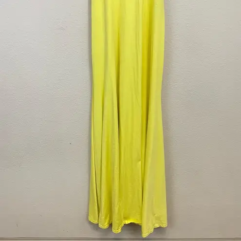 Ralph Lauren  Black Label Racerback Fit & Flare Maxi Dress Yellow Size M