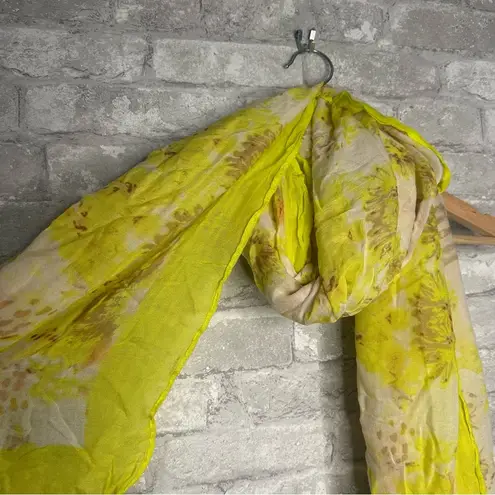 Floral Yellow Scarf Lightweight *Used Fall Fashion