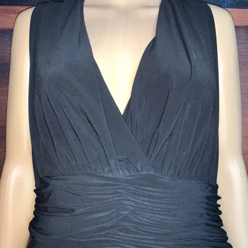 Evan Picone Black Empire Waist Cocktail Dress Size 16