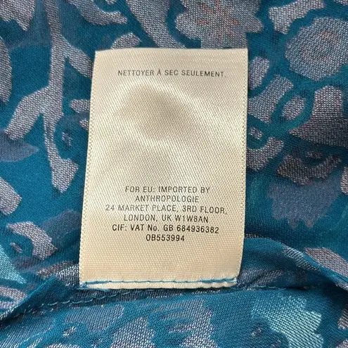 Floreat Valo Burnout Velvet Print Silk
Blend Asymmetrical Hem Blouse Pink Size XS