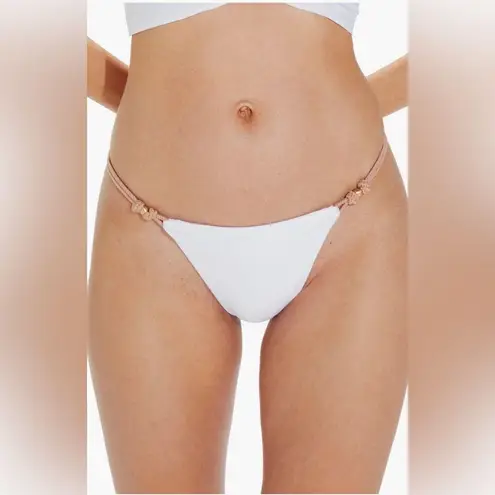 VIX Gi Solid Cheeky Cut Bikini Bottom, Size Large, $116 White