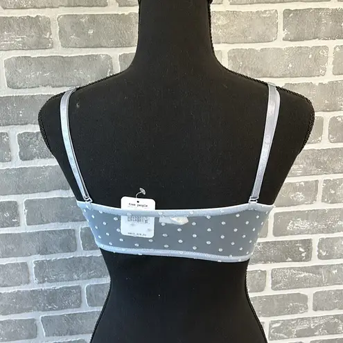 Free People  Intimately NWT Sierra Bandeau Convertible Bra Dotted Blue XS