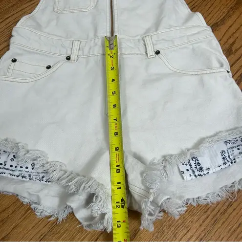 We The Free  | Sunkissed Short Overalls Zip Front In Off White Size 4 - Image 13