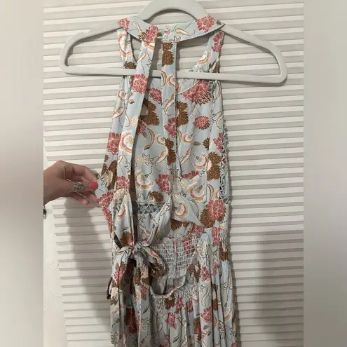 Anthropologie JAASEx ENDLESS SUMMER BOHEMIAN FLORAL SLEEVELESS-HALTER MAXI DRESS