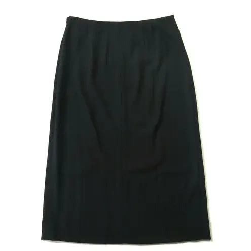 MM.LaFleur NWT Mulberry in Black Lightweight Crepe Slit Pencil Skirt 0