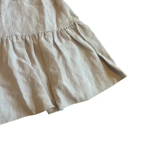 Rebecca Taylor Linen Blend Mini Dress Lilac Ruffle Classic Size 0 Women's