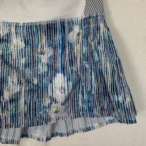 Lululemon  size 8 time to shine skort skirt tennis athletic blue white multi plea