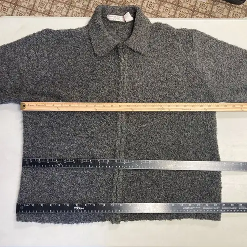 Carolyn Taylor Essential VINTAGE ForBy Design Women’s Zipper Sweater Gray Large