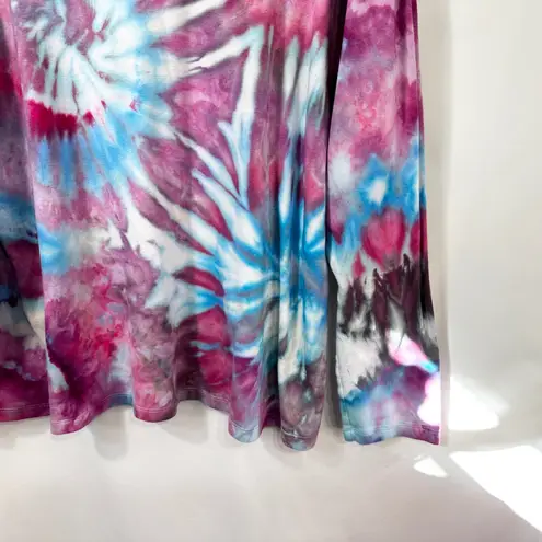 Laura Ashley Plus Size 3X Top Handmade Tie Dye Long Sleeve Pink Blue Boho 212
