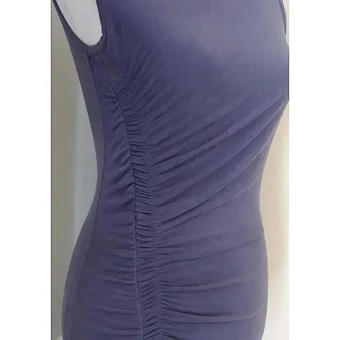 Mystic Dark Gray Ruched Side Soft Stretch Form Fitting Knit Modcloth Dress by