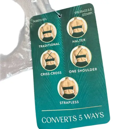 Vanity Fair Vanity Fair Strapless Bra Convertible Underwire Smooth Back Black 38D