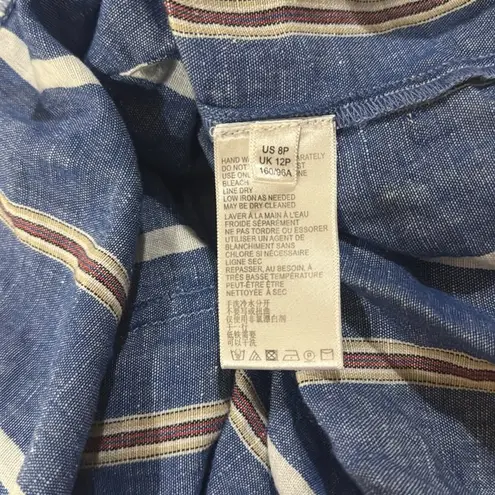 Pilcro and the Letterpress Anthropologie Pilcro and the Letterpress Striped Linen Blend Dress Size 8P