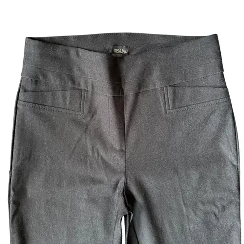 Renuar black stretchy pull on straight dress career pant women's size 2