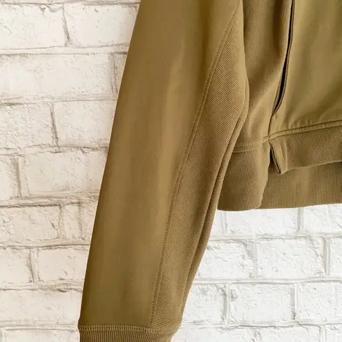 Without Walls Cropped Army Green Full Zip Hoodie Size M
